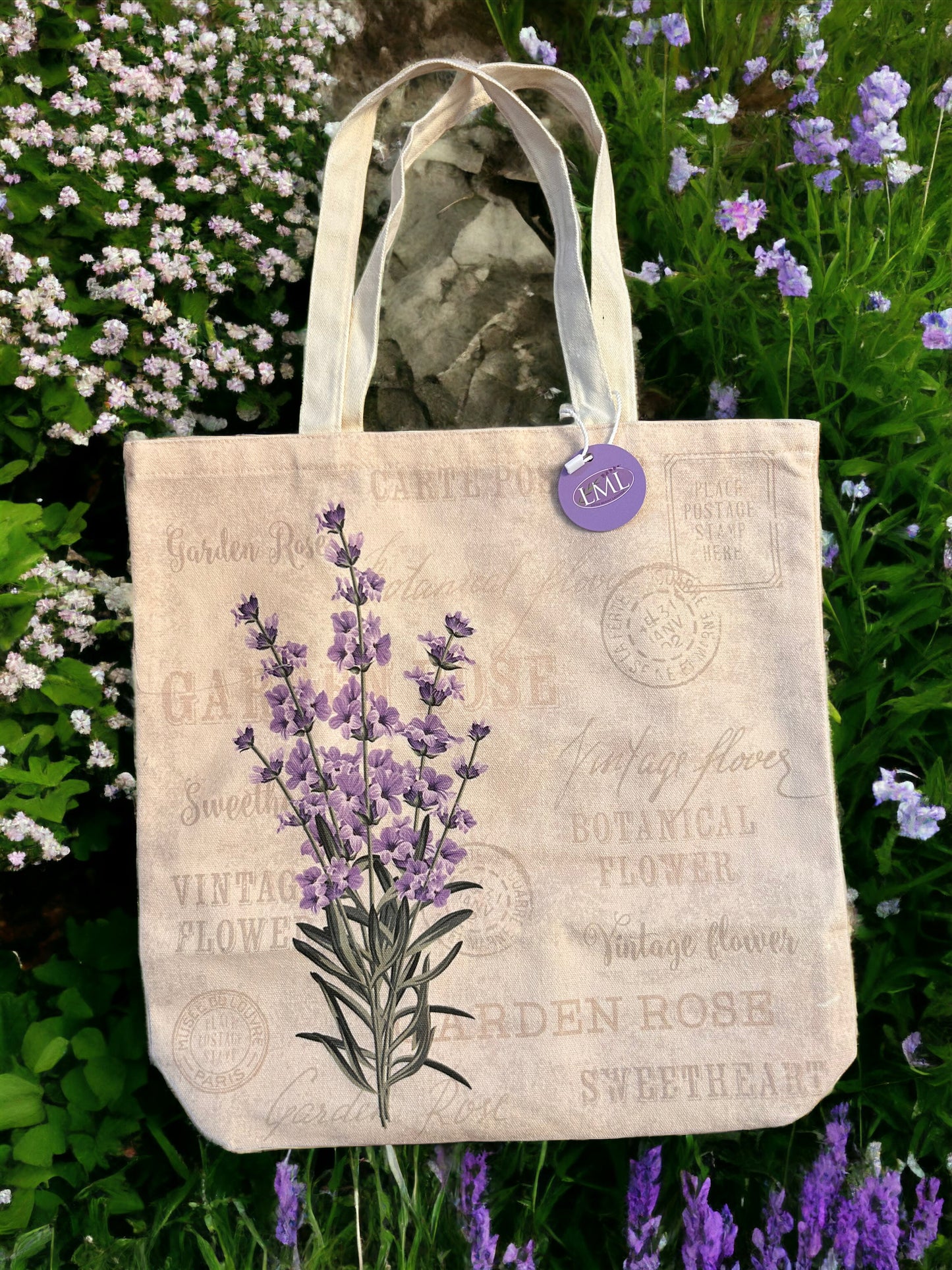 Lavender Canvas Tote Bags