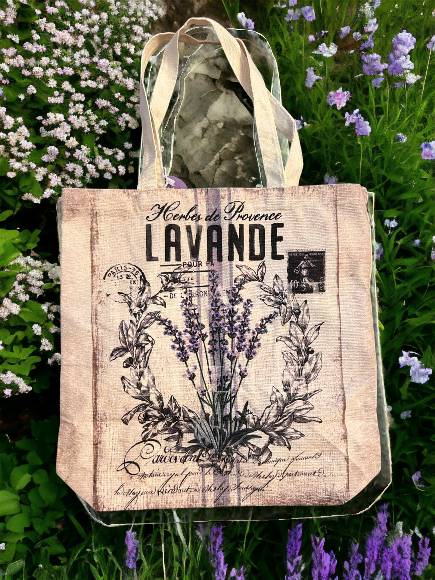 Lavender Canvas Tote Bags