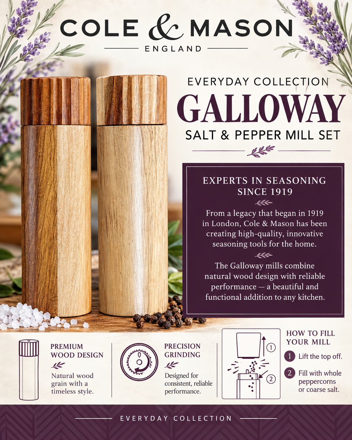 Cole and Mason Salt and Pepper Mill Set