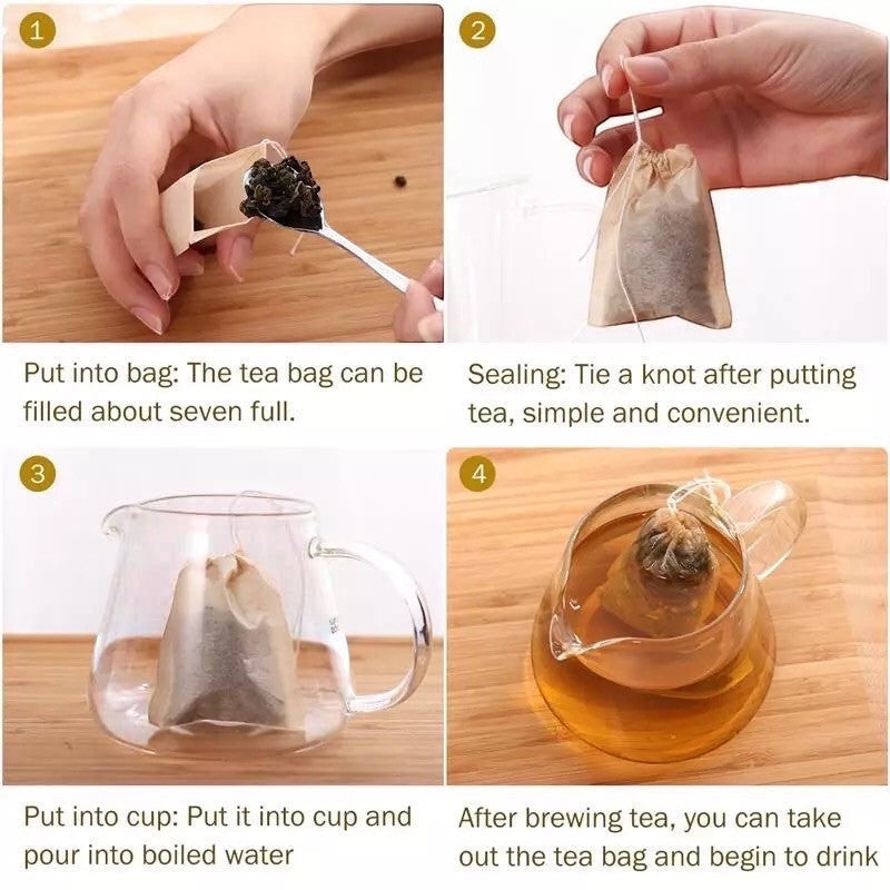 Biodegradable Paper Tea Bags 100 ct