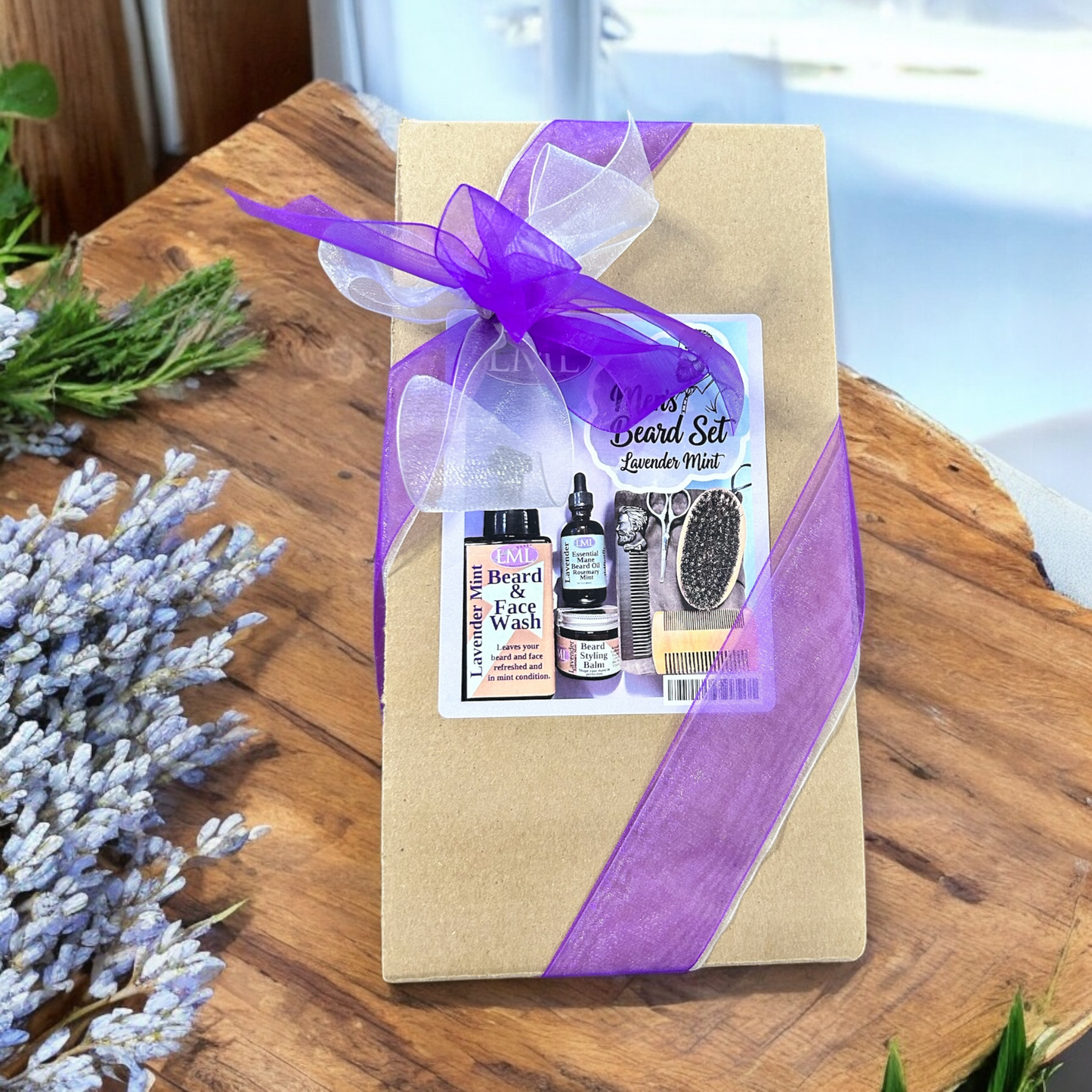 Mens Beard Set Lavender Mint