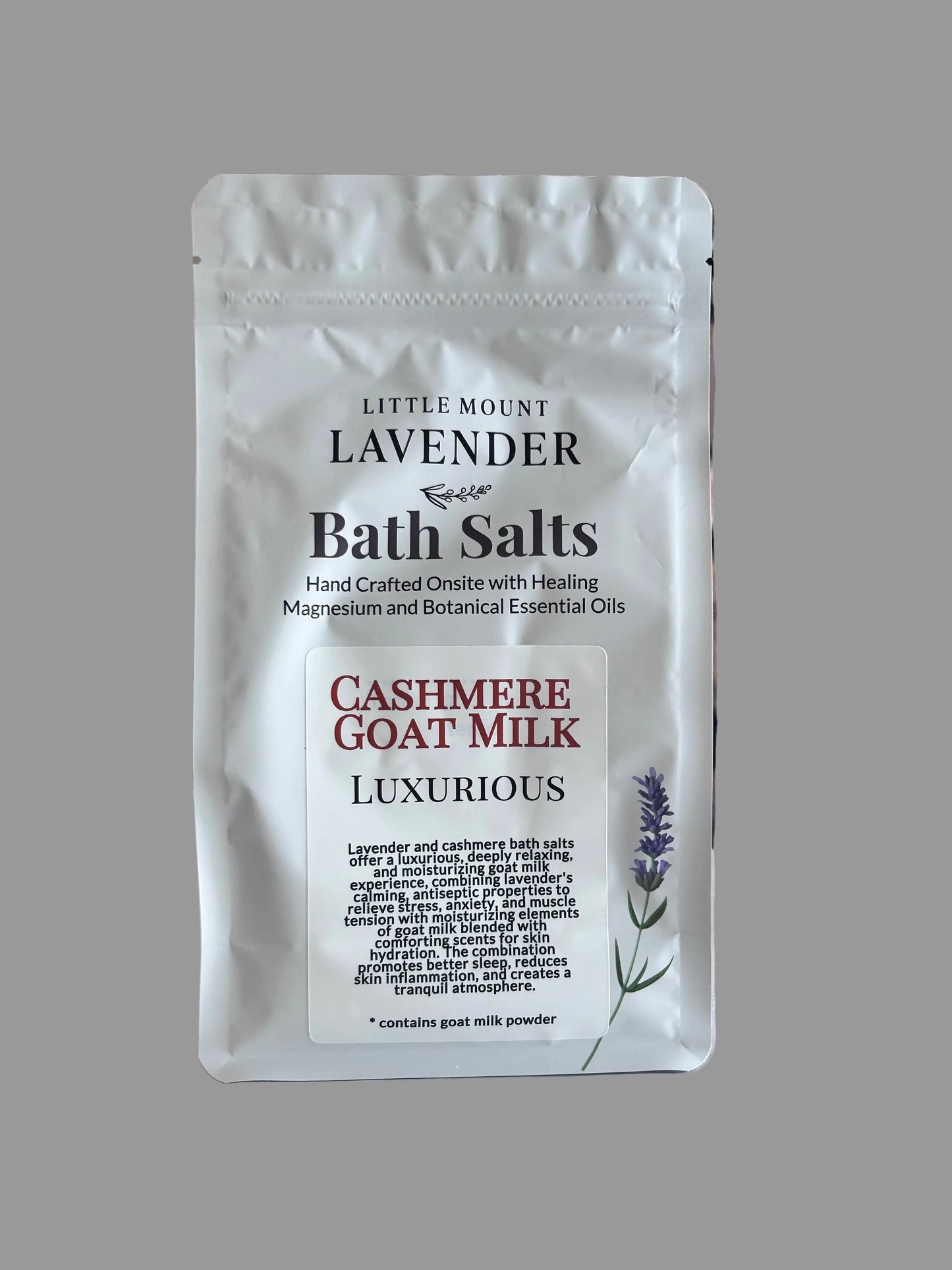 Lavender Cashmere Goat Milk Bath Salts 1.2lb bag