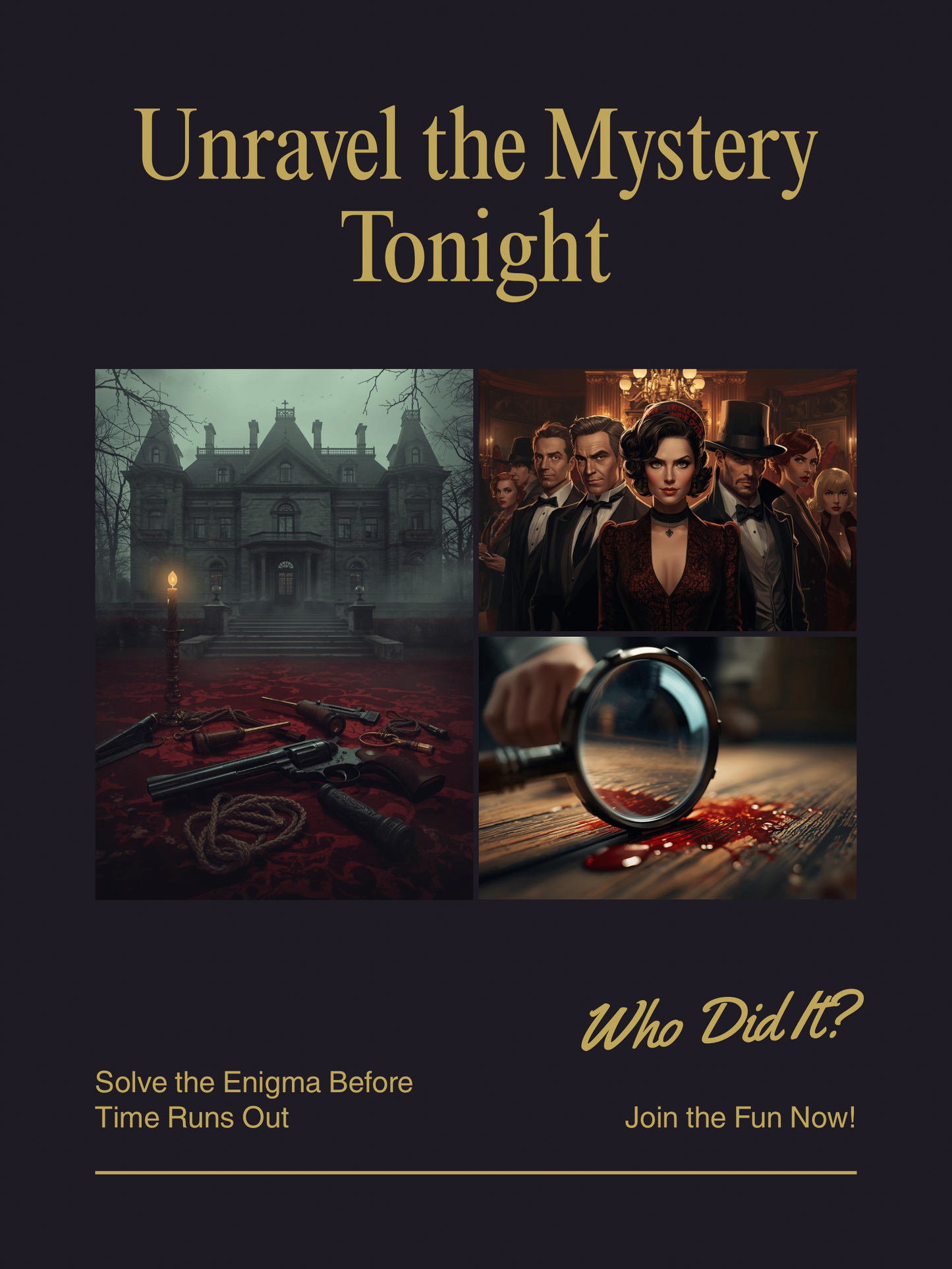 Murder Mystery Dinner Experience