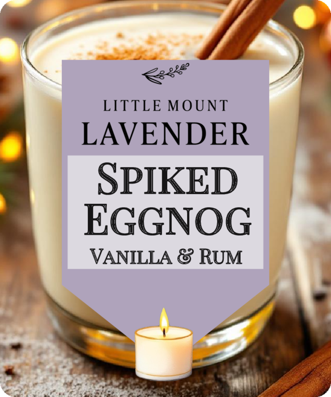 Spiked Eggnog and Lavender Soy Candles