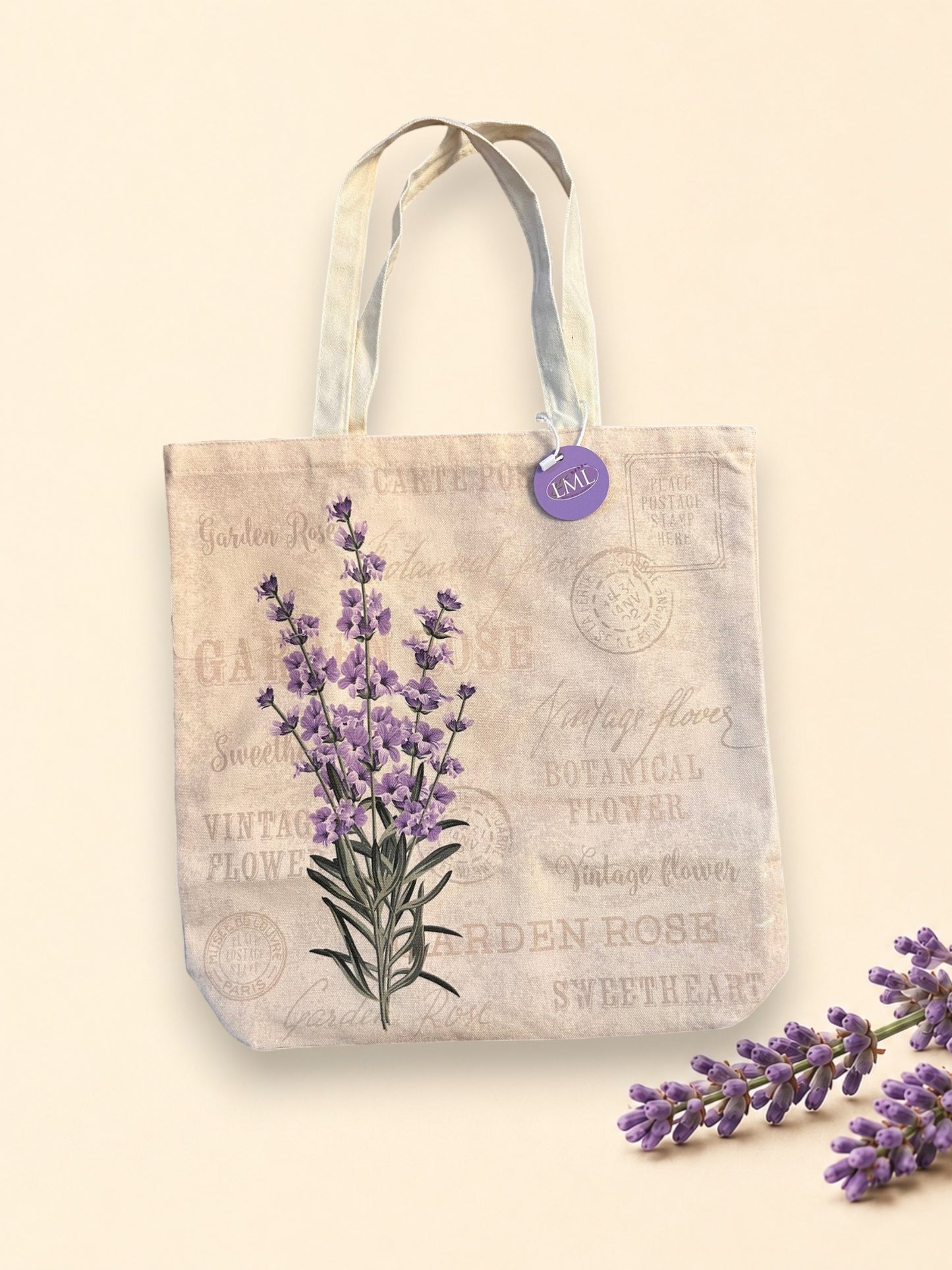 Lavender Canvas  Tote Bags