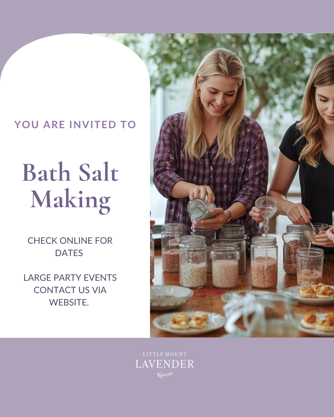 Bath Salt Making Party October 18th 3pm