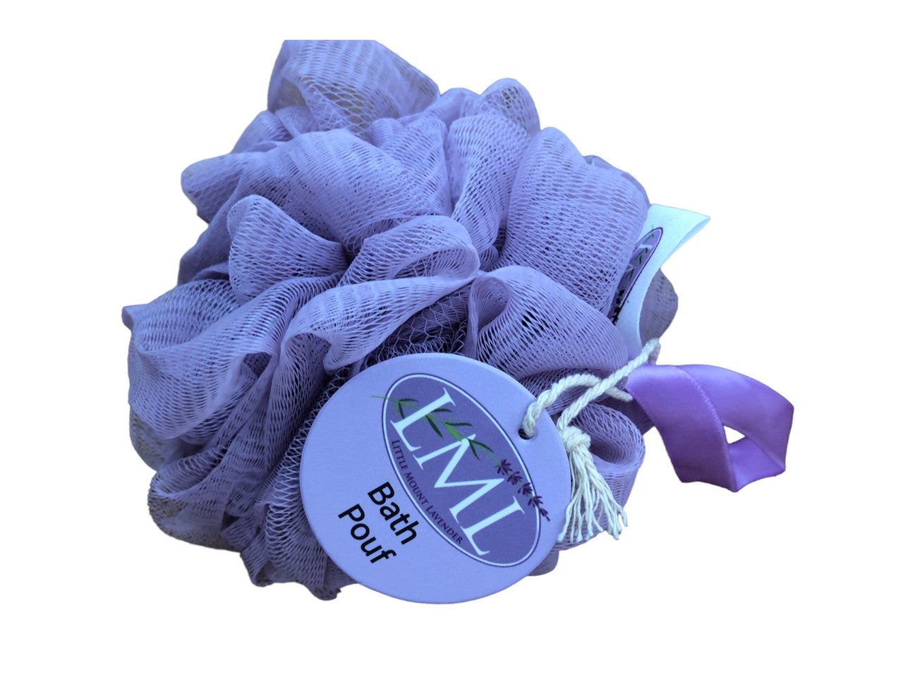 Purple bath pouf – Little Mount Lavender