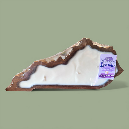 Wood Carved Bowl Candles - Kentucky