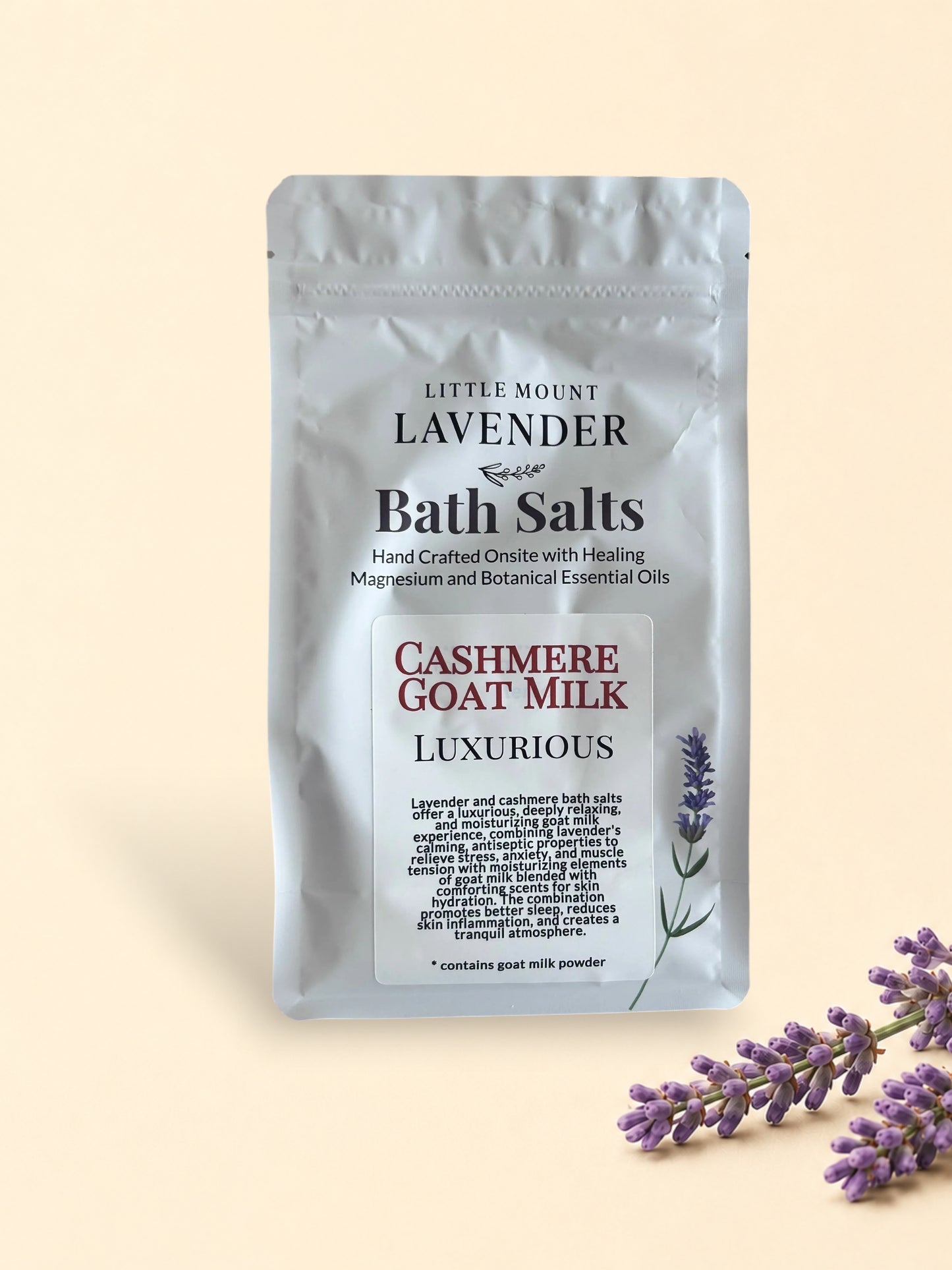 Lavender Cashmere Goat Milk Bath Salts  1.2lb bag