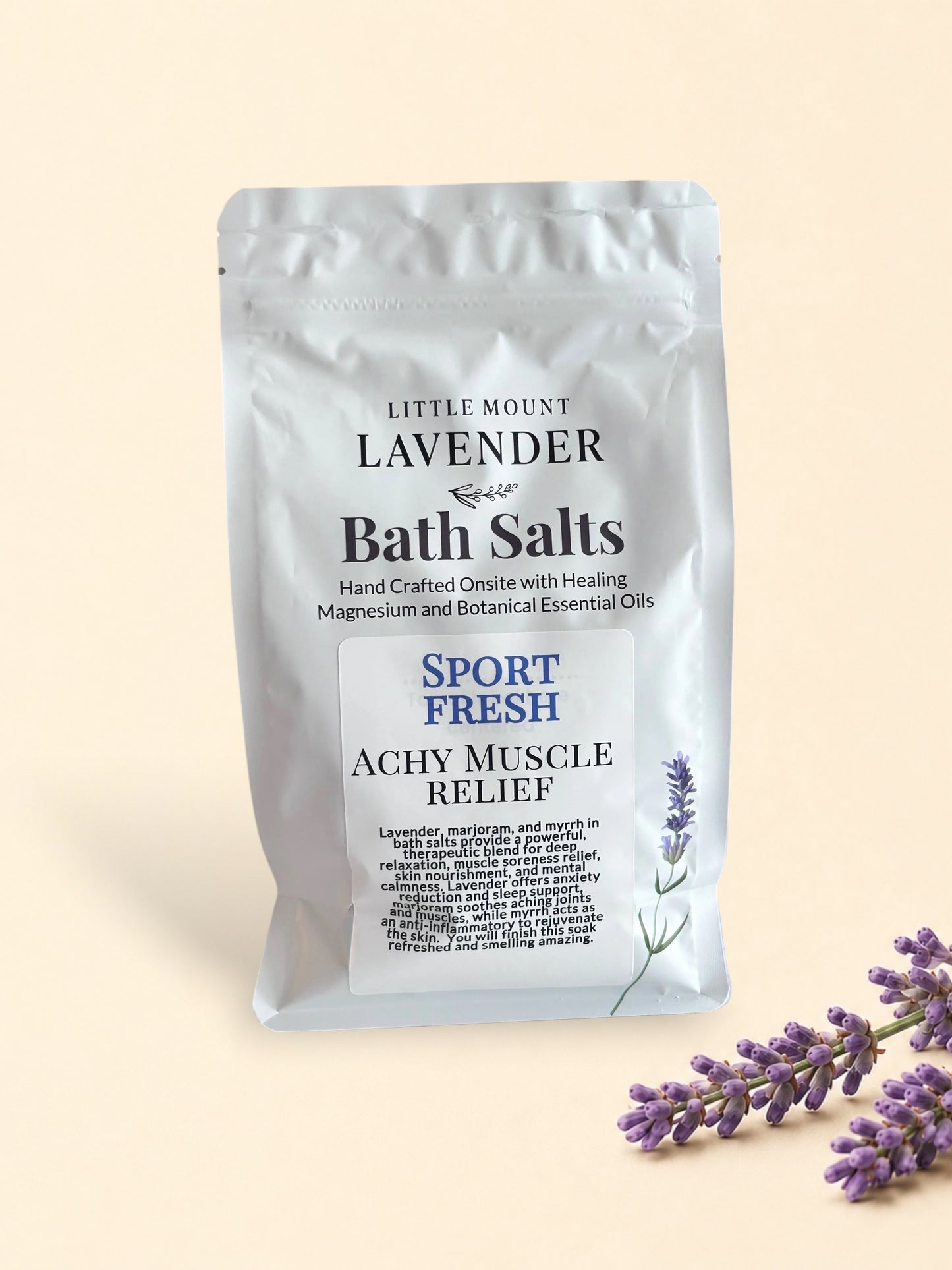 Lavender and Myrrh Muscle Relief Bath Salts  1.25 lb bag