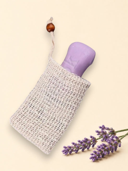 Burlap Soap Bag single