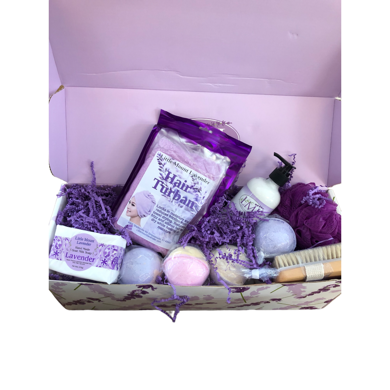 Lavender Soaking Gift Box - Free Back Brush " Free Shipping"