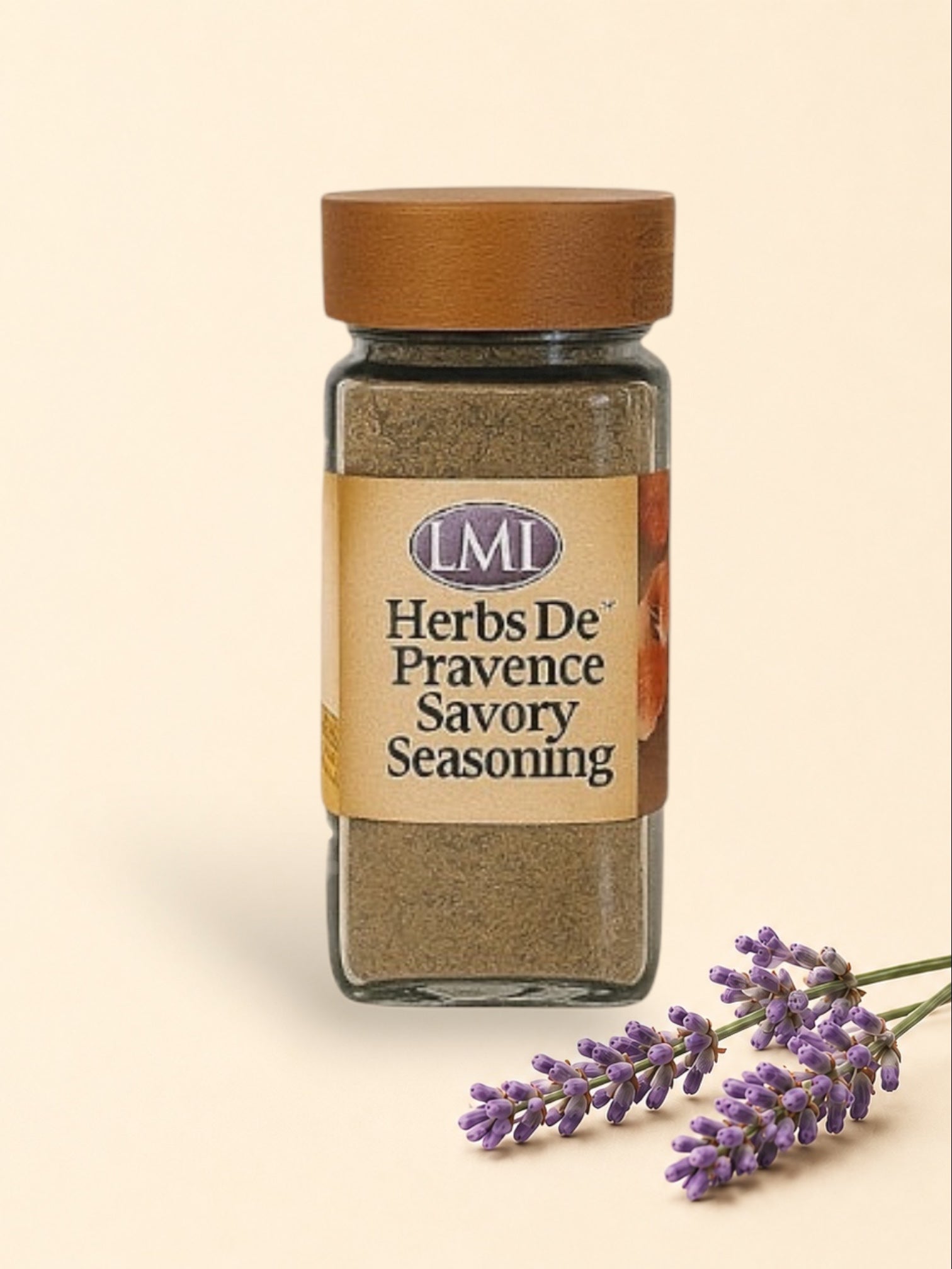 Jar of Herbs De Pravence Savory Seasoning on a kitchen counter
