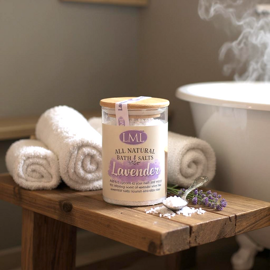 Bath Salts Jar with Spoon 7 ounce