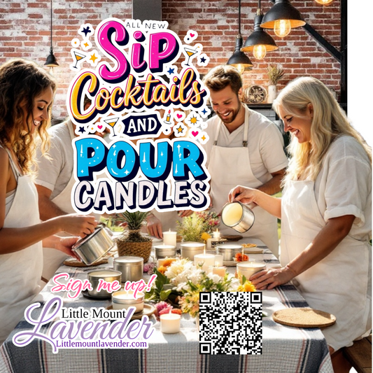 Sip and Pour Candle Pouring Event October 11th 10 am
