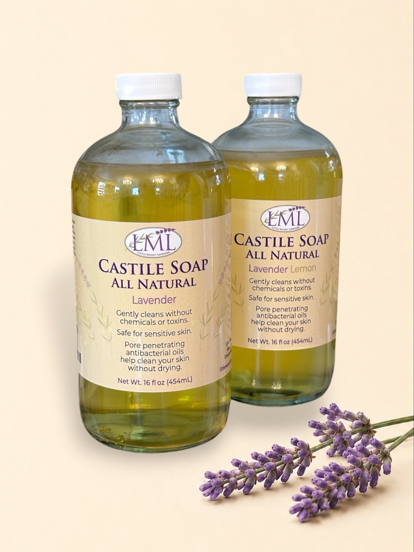 Lavender All Natural Castile Soap 16 oz refill