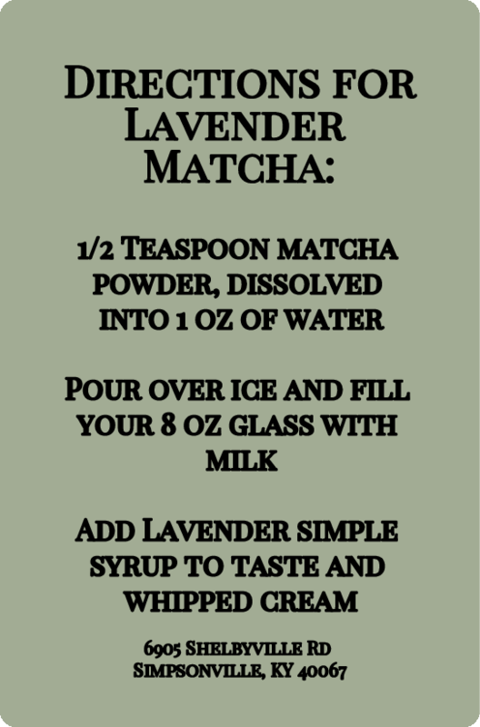 Lavender Matcha Tea