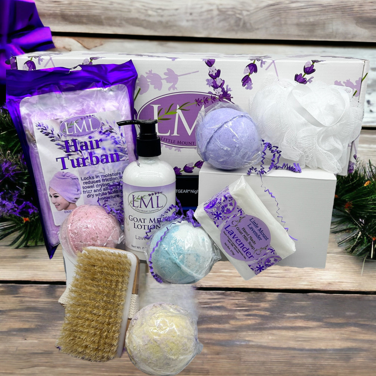 Lavender Soaking Gift Box - Free Back Brush " Free Shipping"