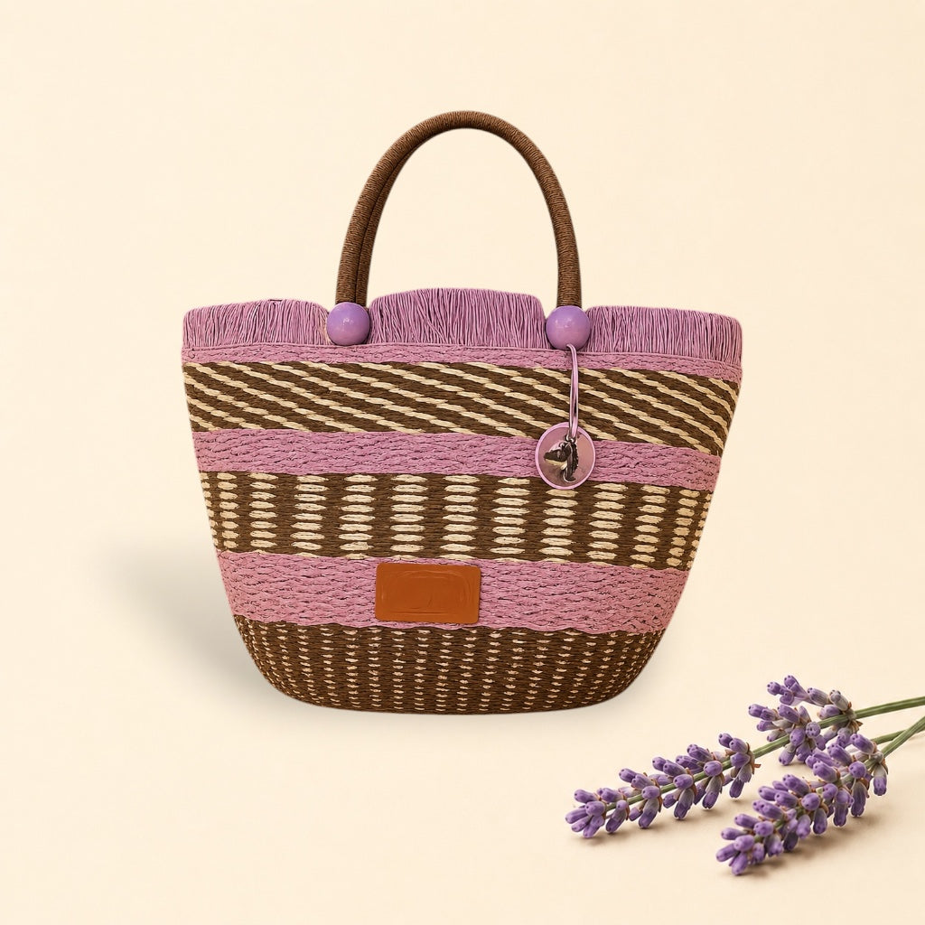 Colorful Straw Boho Tote Bag Free Shipping
