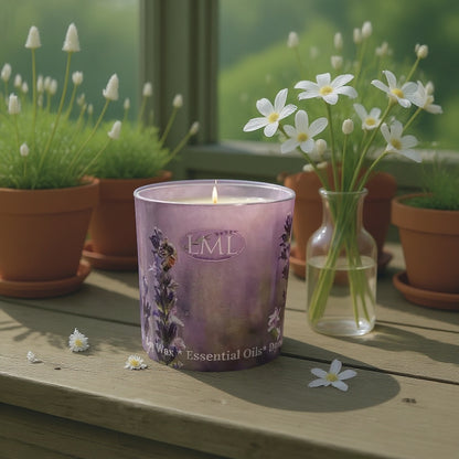 Lavender and Vanilla Warm and Sweet Soy Candles