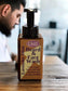 Little Mount Lavender beard and face wash in a pump bottle with a refreshing lavender and mint scent.