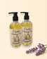Little Mount Lavender Castile Hand Soap in a clear bottle with a black pump dispenser and botanical label design.