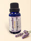 Little Mount Lavender Citrus fragrance oil in a 15ml cobalt blue glass bottle with a black dropper cap.