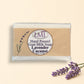 Little Mount Lavender handcrafted goat milk soap with lavender and coconut scent on a sunny tropical beach.
