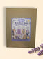 Little Mount Lavender kitchen cleaning gift box set with castile soaps, Skrubba pad, and floral cloth in a gift box.