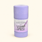 Lavender natural lip balm in a purple tube with its cap closed.