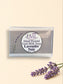 Little Mount Lavender Noir goat milk soap bar with lavender scent, handcrafted and wrapped in elegant packaging.
