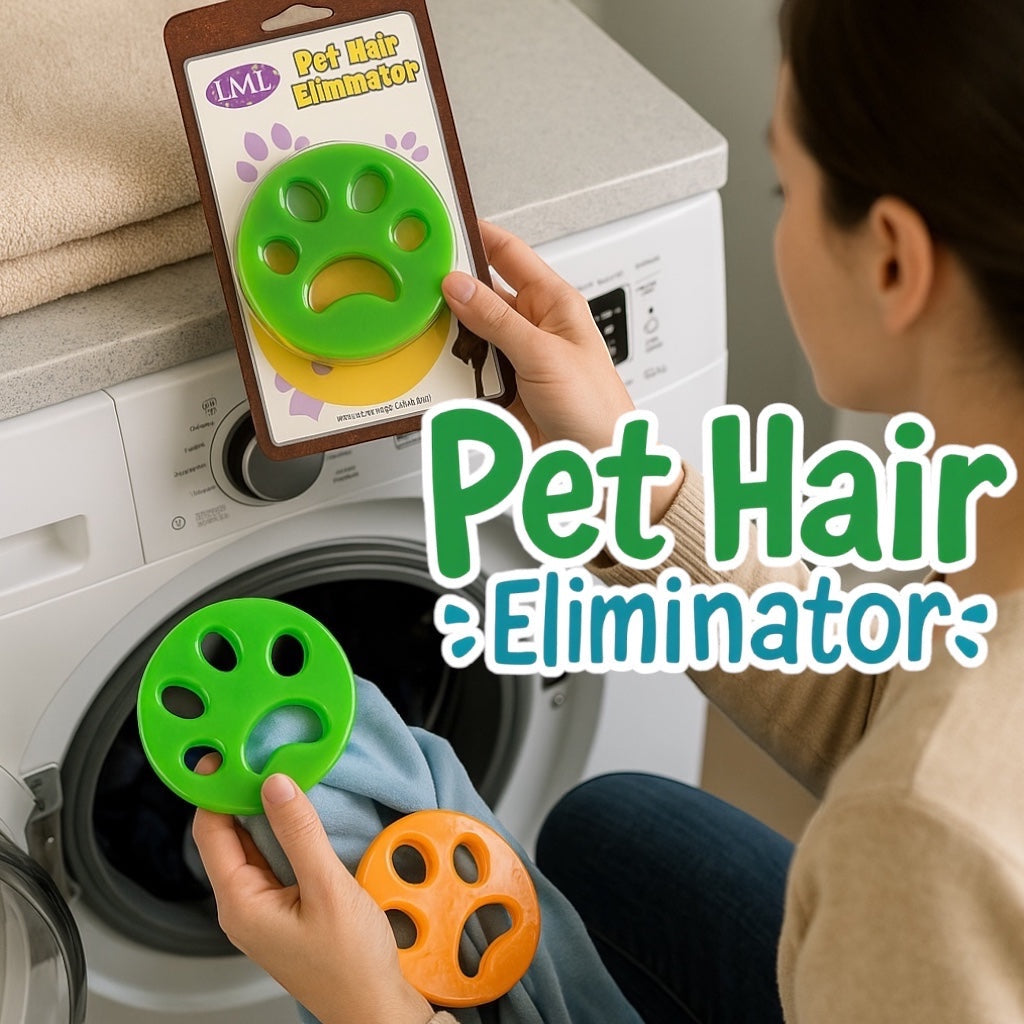Little Mount Lavender set of 2 green and orange paw-shaped pet hair removers for laundry machines