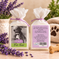Little Mount Lavender pet bar styled product photograph with warm cream background