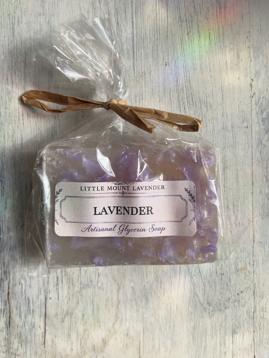 Lavender artisanal glycerin soap bar by Little Mount Lavender
