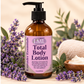 Total Body Lotion Lavender Essentials 8 oz amber pump bottle