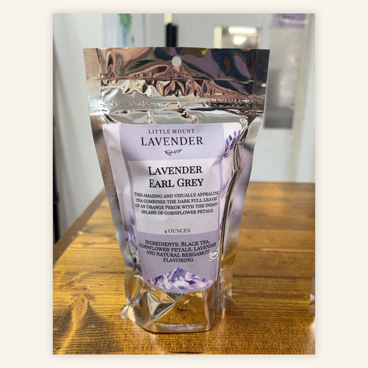 Full original photographed Lavender Earl Grey Loose Leaf Tea silver tea pouch